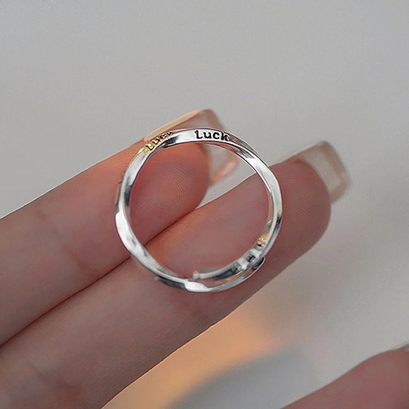 Vintage Twisted Open Female Mobius Letter Rings