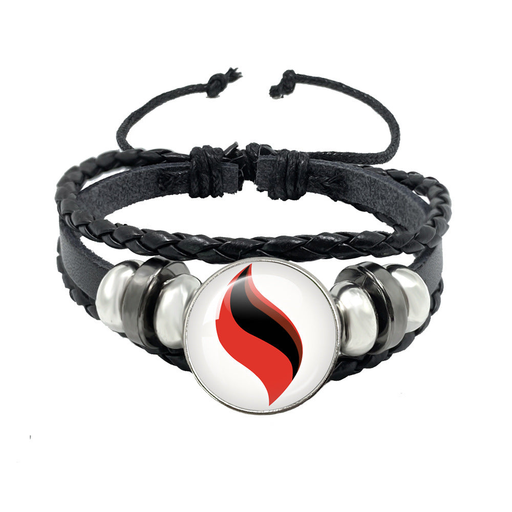 Women's & Men's Leather Time Stone Woven Hand Jewelry Bracelets