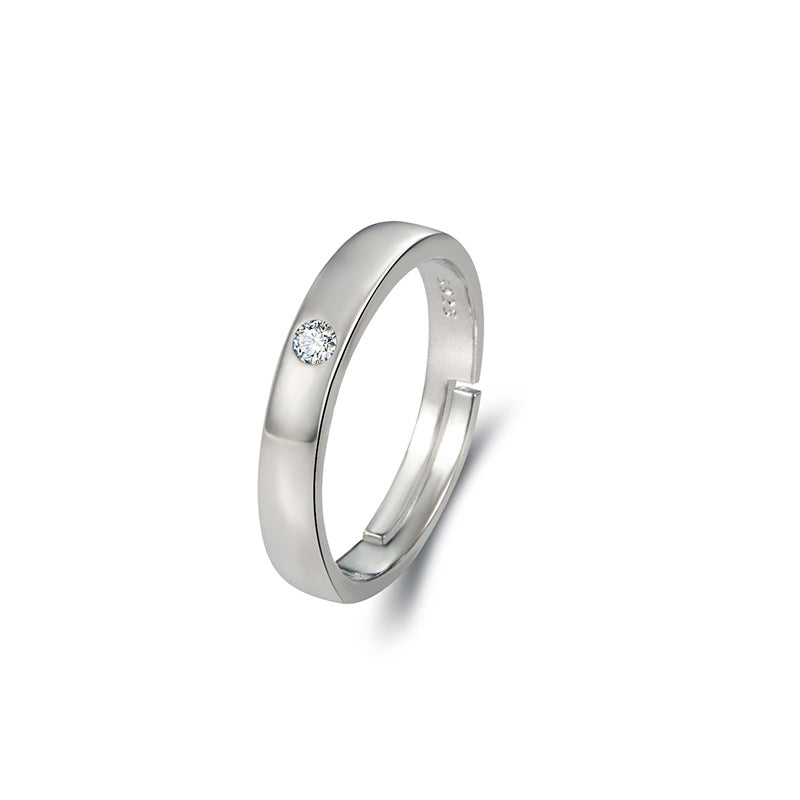 Artificial Diamond Couple Pair Of Rhinestone Rings