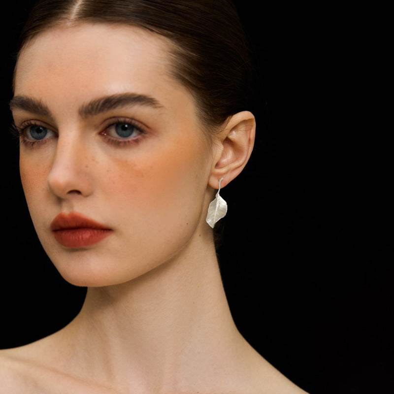 Sier French Artistic Romantic Elegant Graceful Earrings