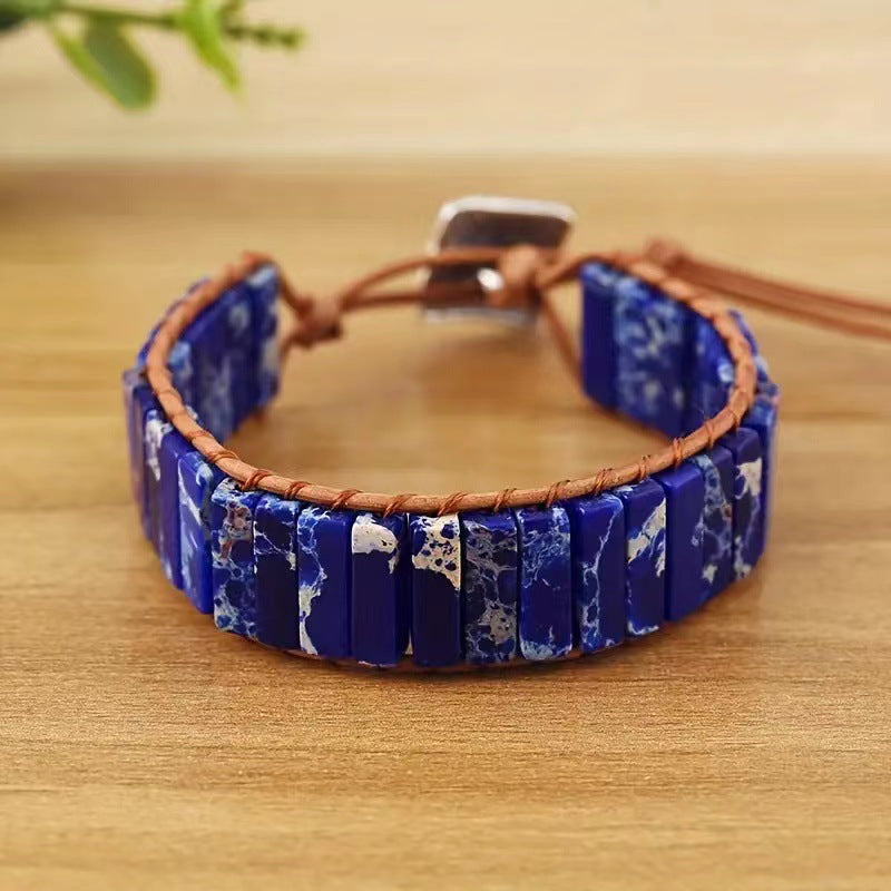 Ornament Emperor Stone Hand-woven Leather Bohemian Bracelets