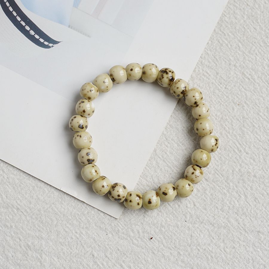 Ceramic Trinkets Flower Glaze Beads Characteristic Bracelets