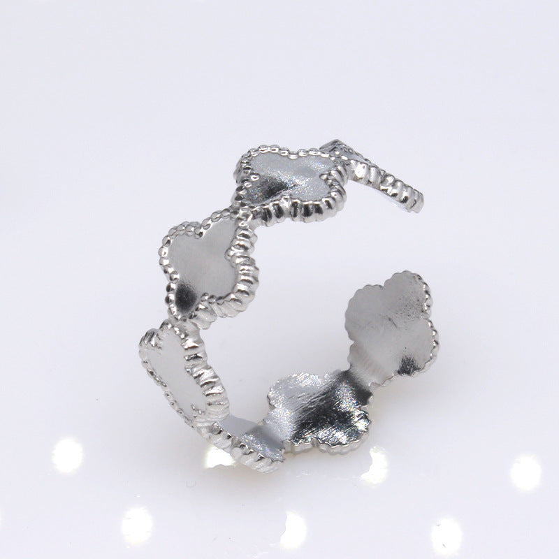 Women's & Men's Open Stainless Steel Type Adjustable Geometric Rings