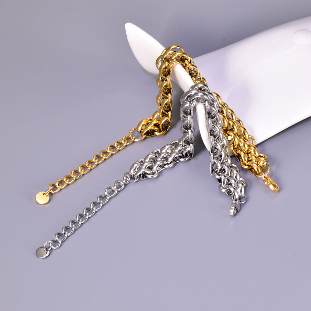 Steel Chain Edit Shape Fashionable Street Beat Bracelets