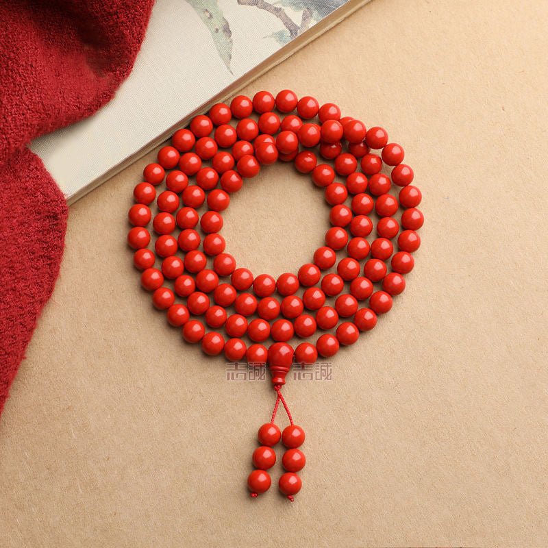 Natural Purple Gold Sand Cinnabar Beads Bracelets