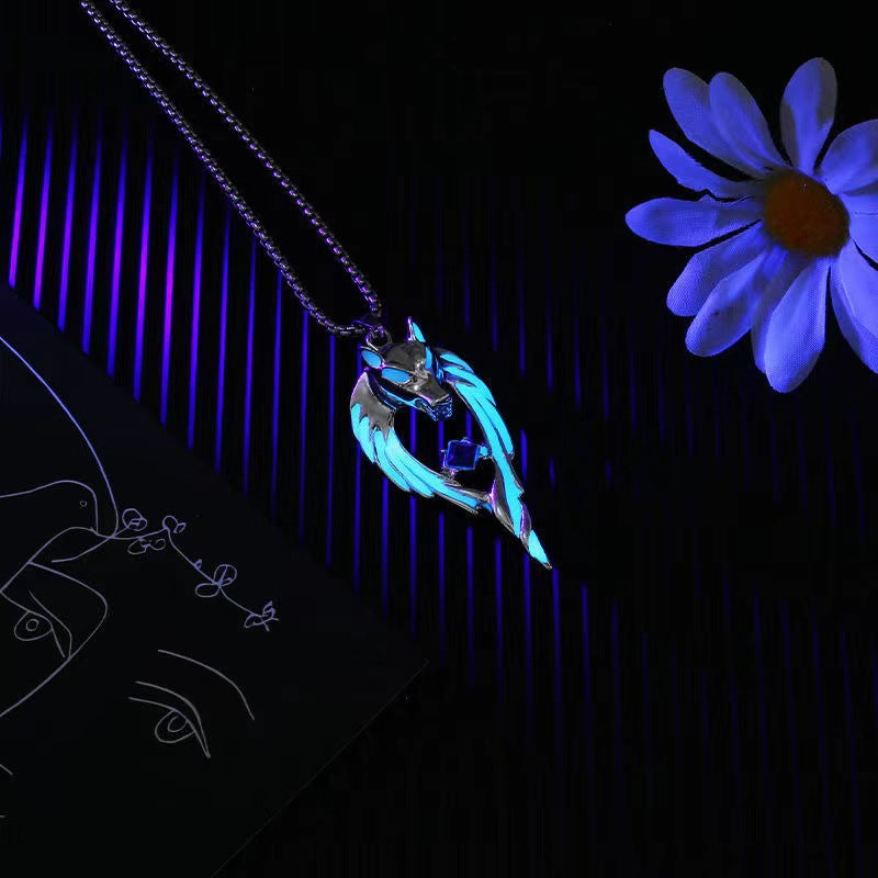 Hop Street Hipster Noctilucent Wolf Totem Necklaces