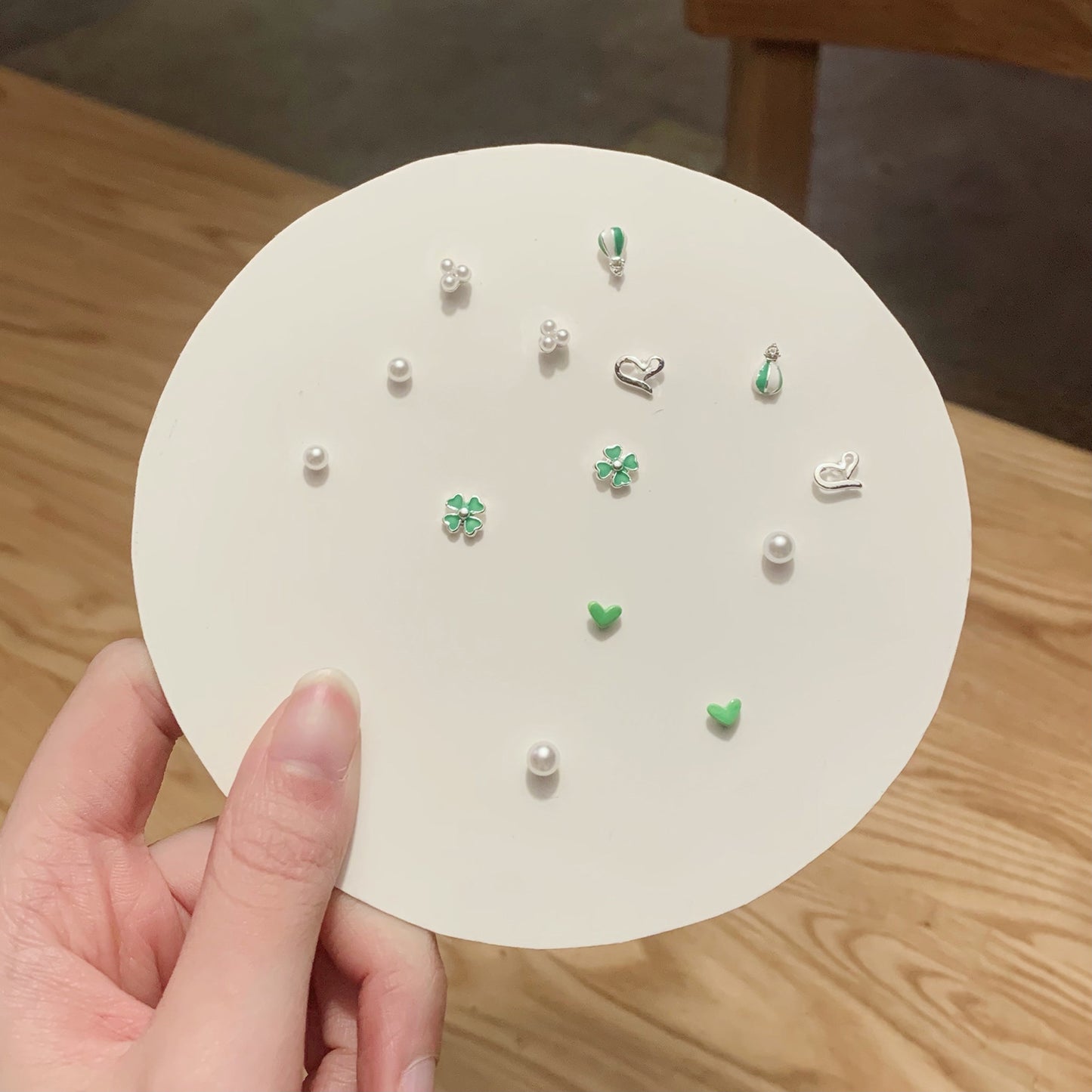 Pair Pack Sier Suit Cute Sweet Earrings
