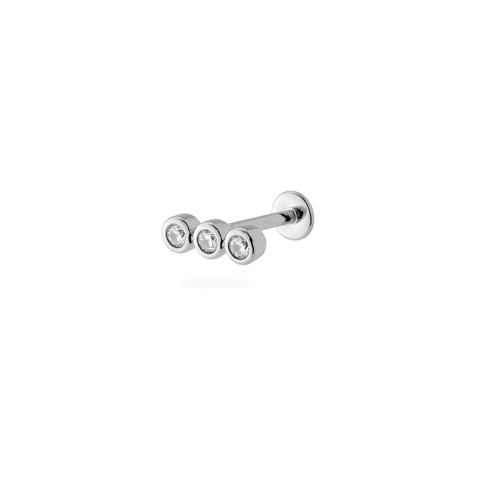 Flat Head Push Piercing Thread Cartilage Earrings