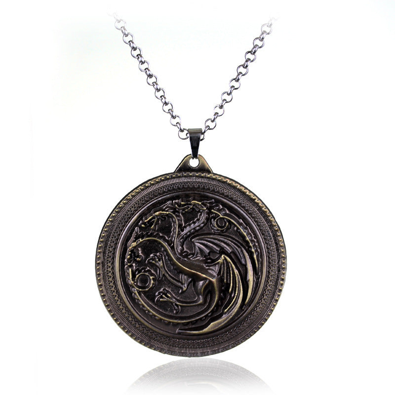 Films Television Nine Family Dragon With Three Heads Necklaces