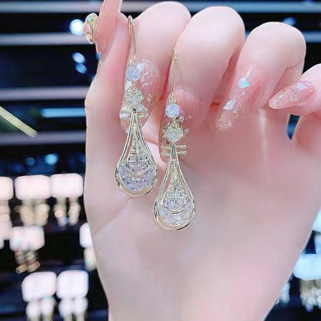 Women's National Fashion Cheongsam Elegant Bamboo Fan Earrings