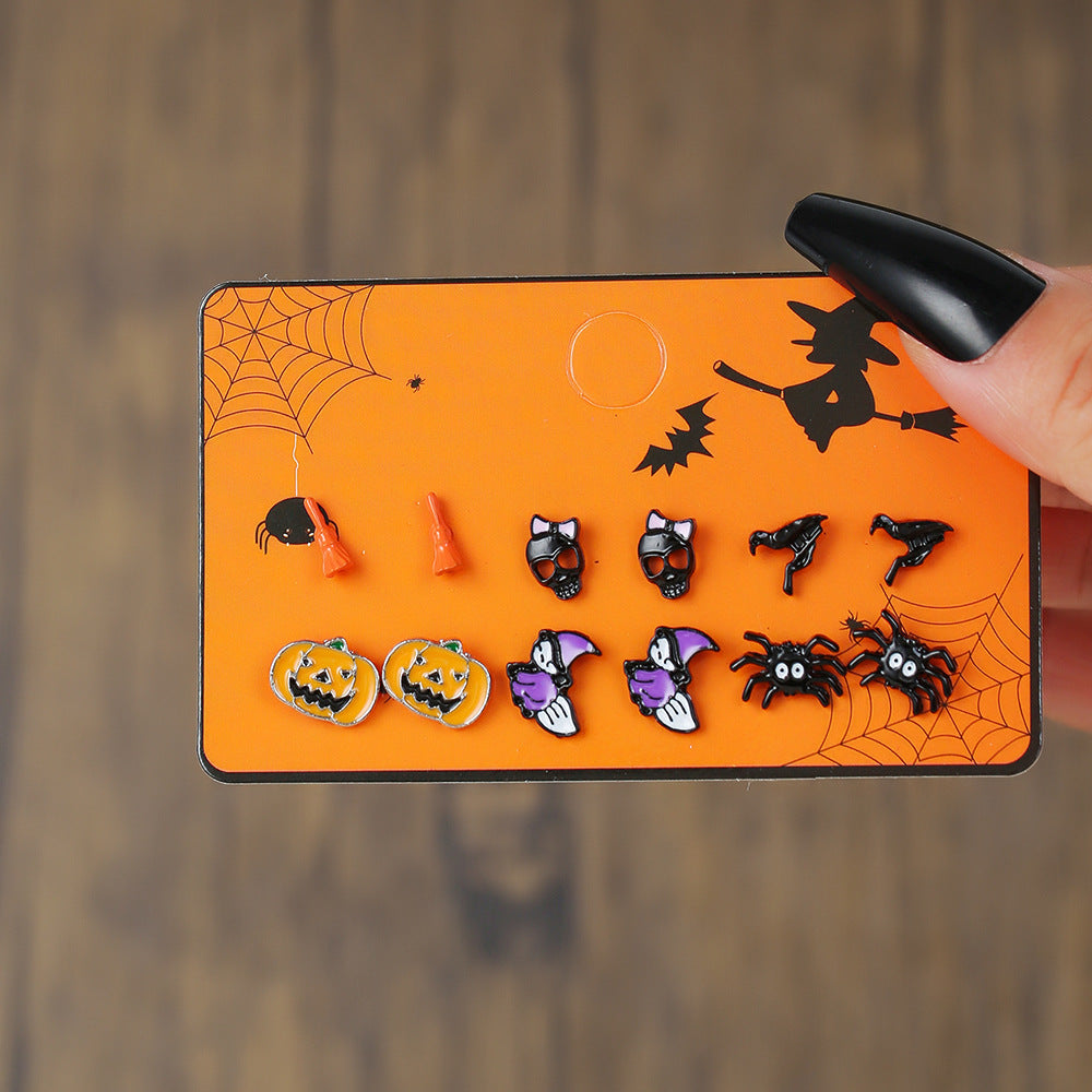 Halloween Horror Atmosphere Holiday Spider Pairs Rings