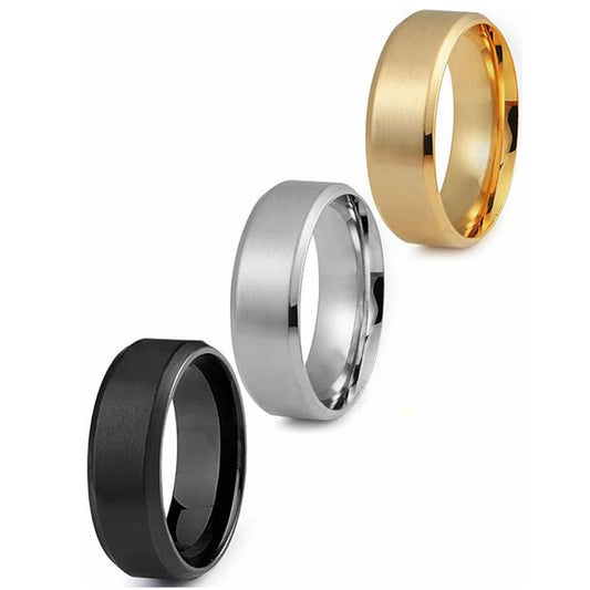 Men's Matte Stainless Steel Simple Fashion Accessories Rings