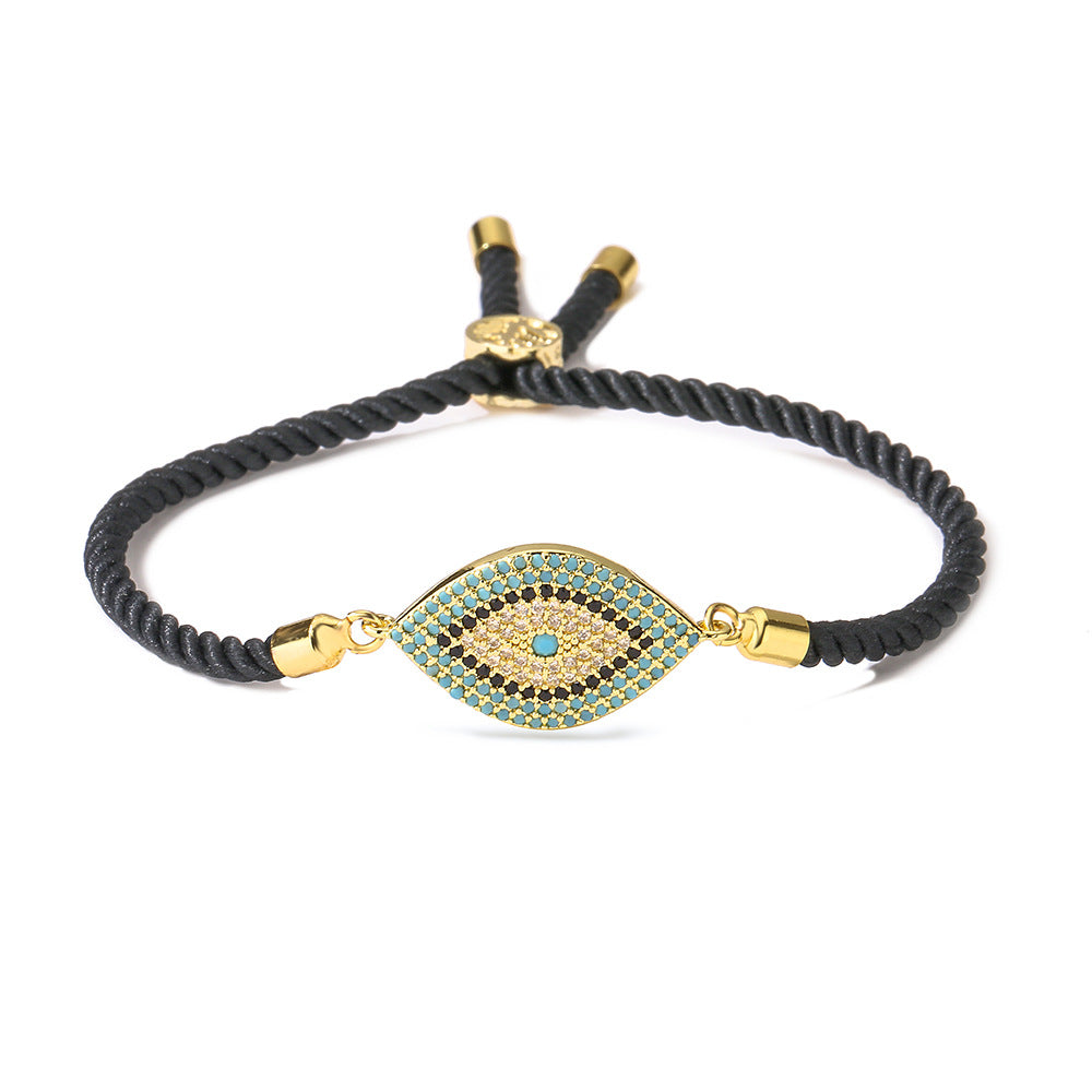 Australian Bronze Gold Plated Zircon Devil's Eye Female Bracelets