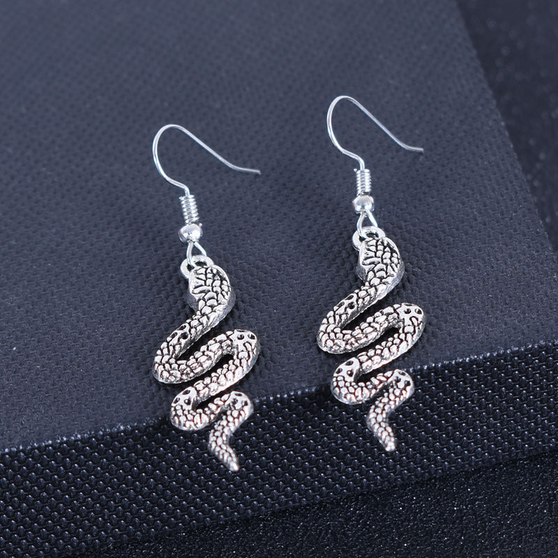 Bohemian Vintage Sun Moon Moonstone Asymmetric Alloy Earrings