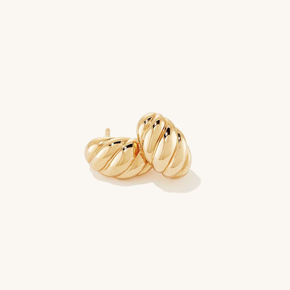Women's Style Creative Stainless Steel Croissant Personality Earrings