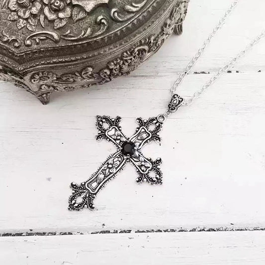Ruby Big Cross With Diamond Valentine's Necklaces