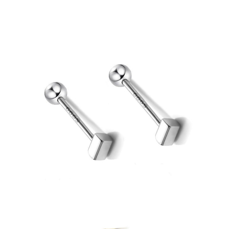 Pure Ear Korean Style Niche Screw Sleeping No Earrings