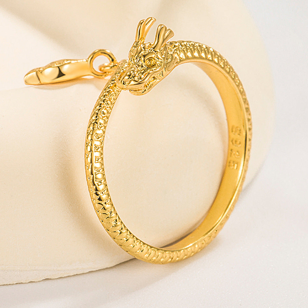 Men's Dragon Magical Waving Its Tail Affordable Luxury Fashion Rings