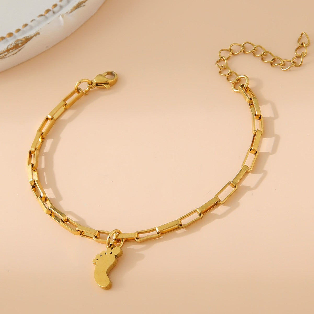 Women's Stainless Steel Golden Foot Simple For Pendants