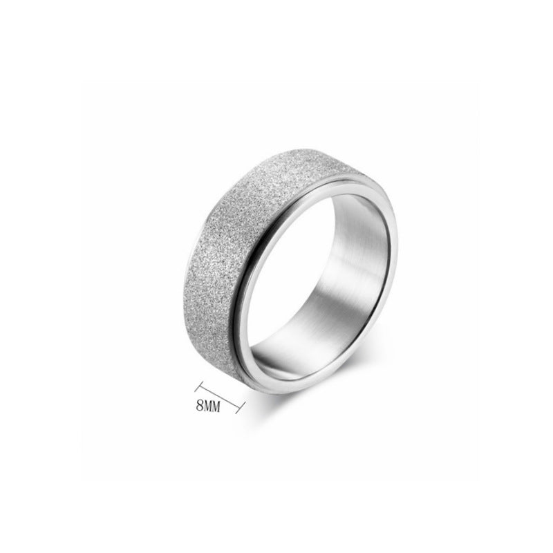 Men's Steel Frosted Fashion Casual Hand Jewelry Rings