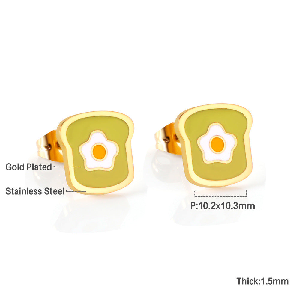 Children's Design Female Cute Sweet Cartoon Fruit Earrings
