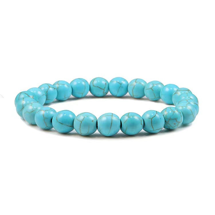 Casual Turquoise Elastic String Chain Suit Bracelets