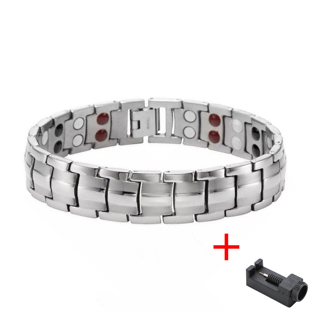 Men's Fashion Detachable Magnet Alloy Electroplated Bracelets