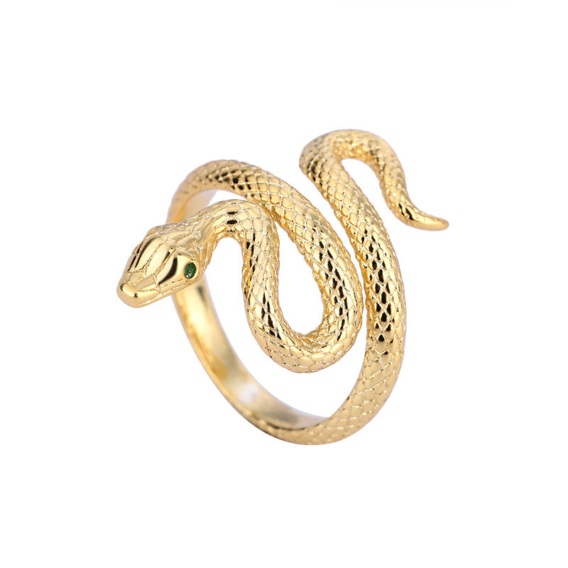 Green Eye Snake Fashion Personality High Rings
