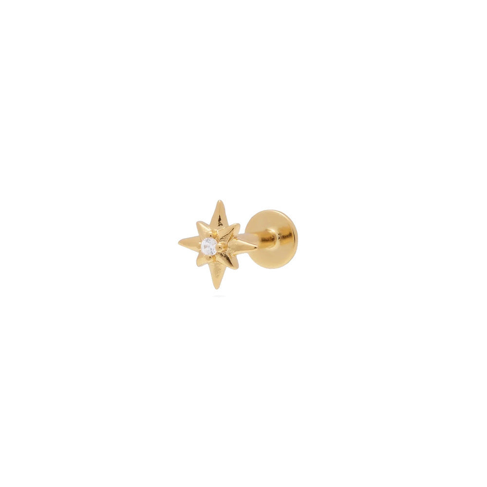 Flat Head Push Piercing Thread Cartilage Earrings