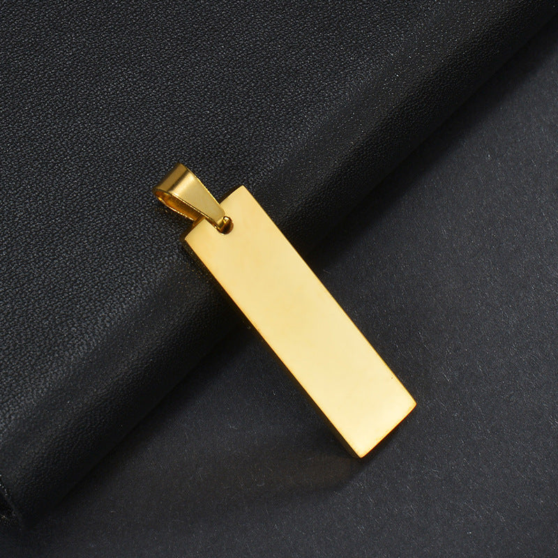 Style Cuban Link Chain Square Couple Necklaces