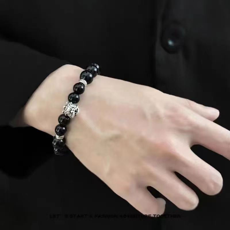 Women's & Men's Imitation Natural Glass Small Lion Couple Birthday Gift Niche Bracelet
