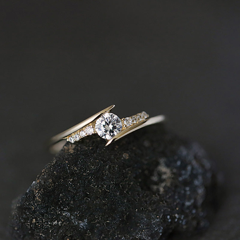 Women's Sier Korean Simple Opening Affordable Luxury Rings