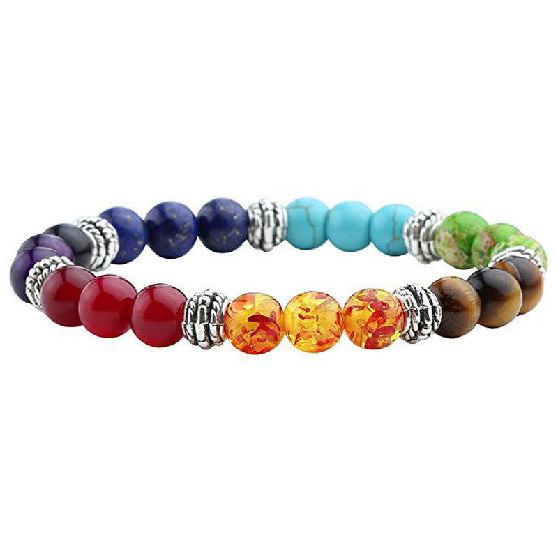 Hoop Blue Pine Jewelry Colorful Agate Lava Bracelets