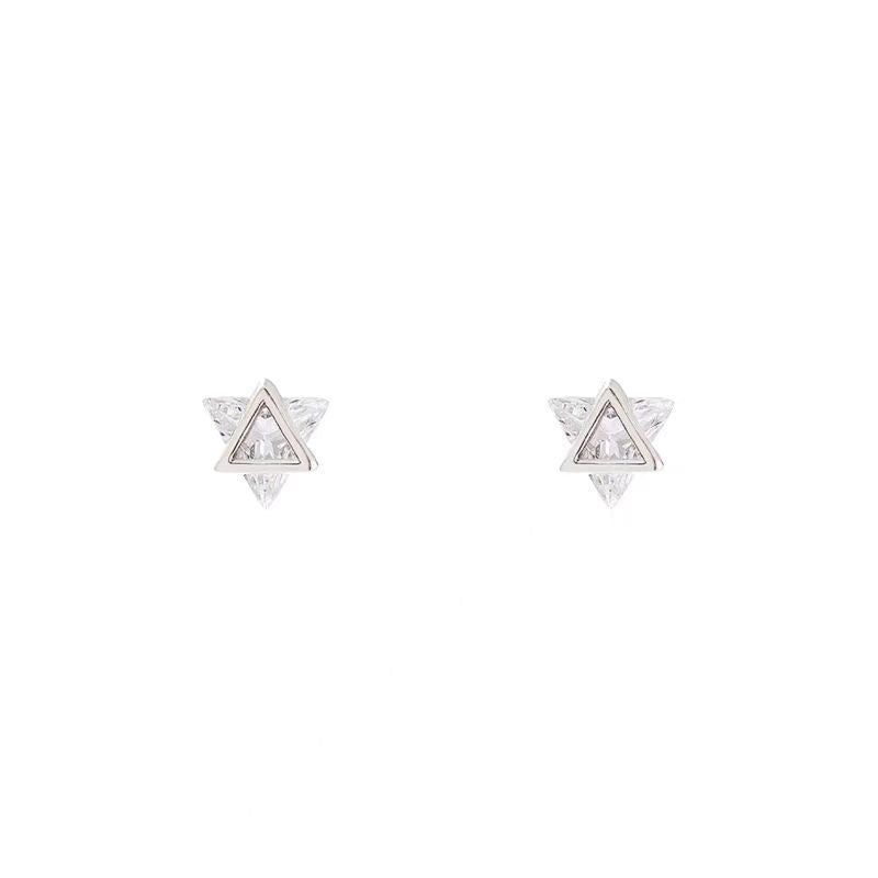 Women's Sterling Triangle Simple Fashion Temperamental Personalized Earrings