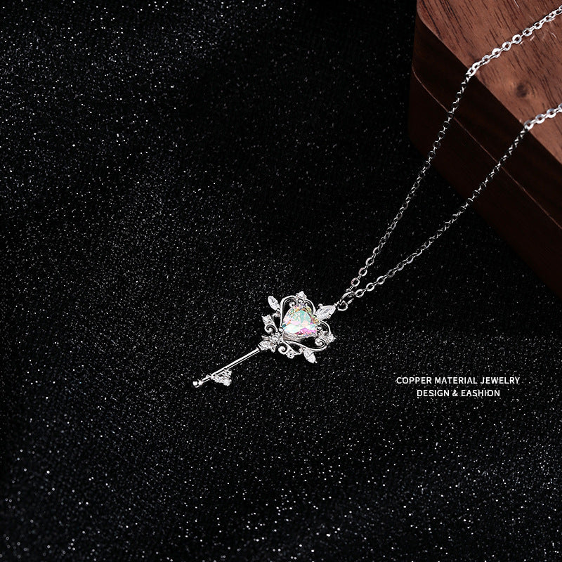 Color Zircon Clavicle Chain Fashionable All Necklace