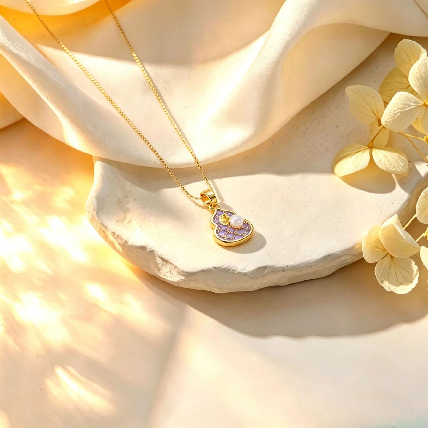 Women's Gourd Imitation Pearl Drop Oil Fashionable All Necklaces