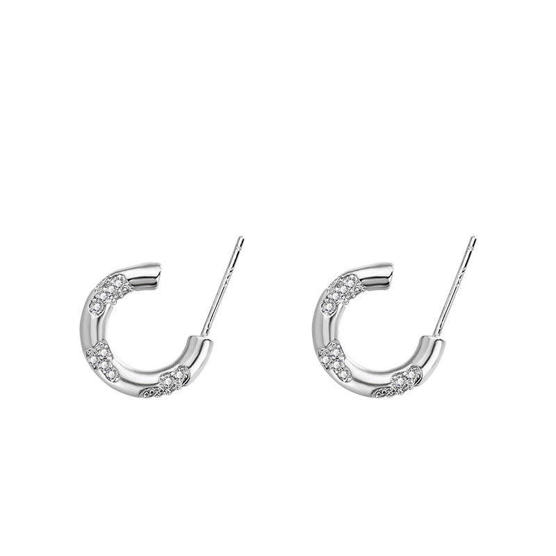 Advanced Sense Circle Simple Temperament Entry Earrings