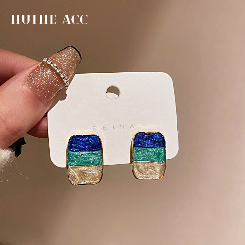 Needle Geometric Irregular Personality Trendy Style Retro Earrings