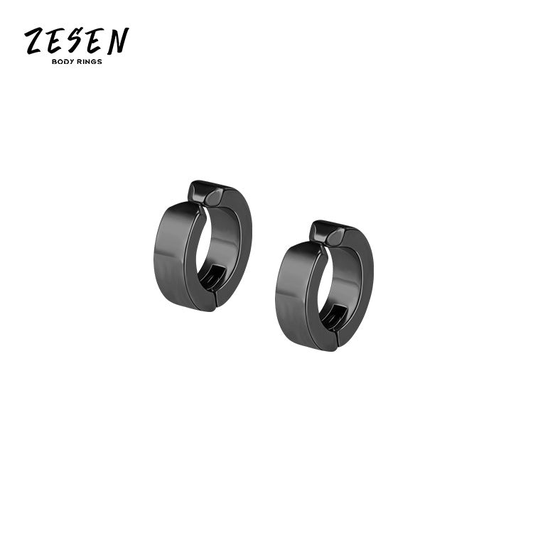 Men's Steel Circle Personalized Ear Clips Trendy Earrings