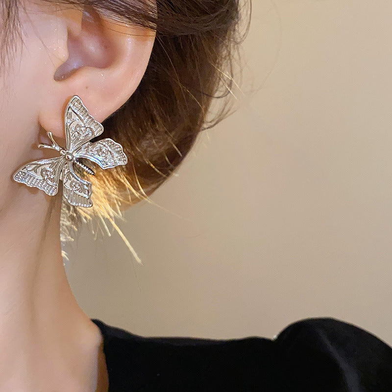 Women's Sier Needle Geometric Elegant High-grade Niche Earrings