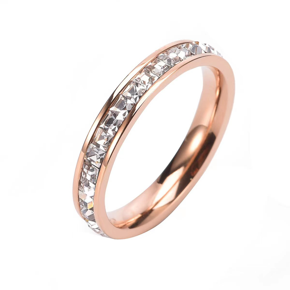 Women's & Men's High-grade Starry Single Double Titanium Steel Rings