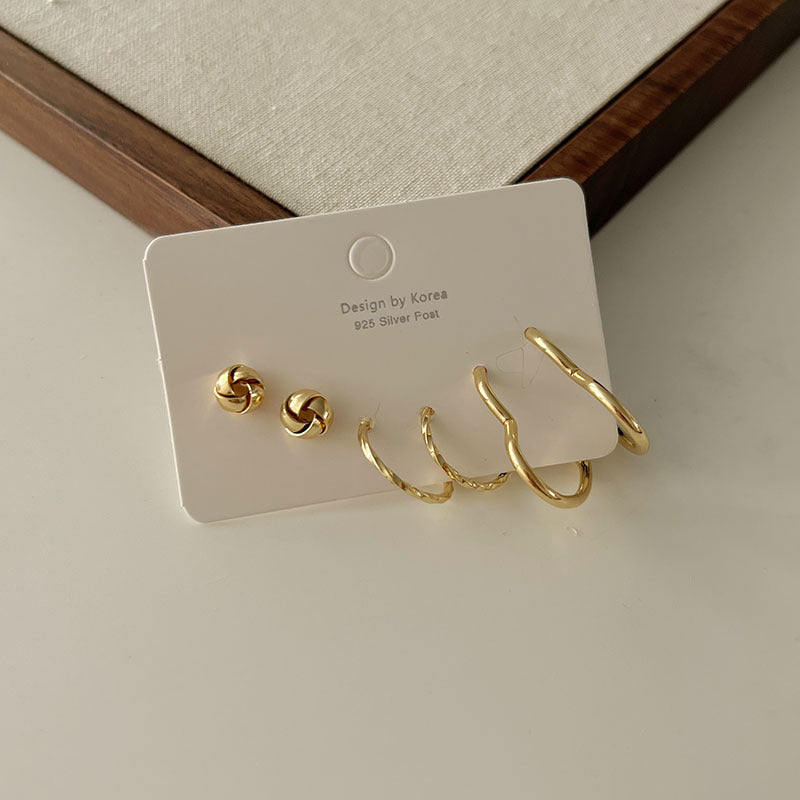 Women's Needle Unique Small Exquisite Set Ear Earrings