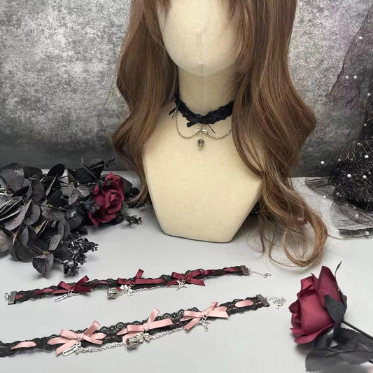 Dark Lolita Handmade Mine Series Black Necklaces