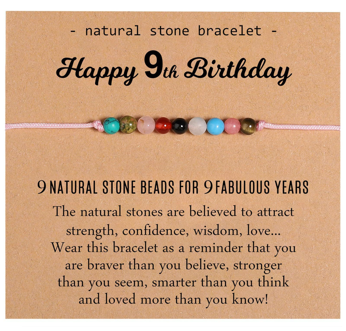 Women's Birthday Gift Candy Color Natural Beaded Bracelets