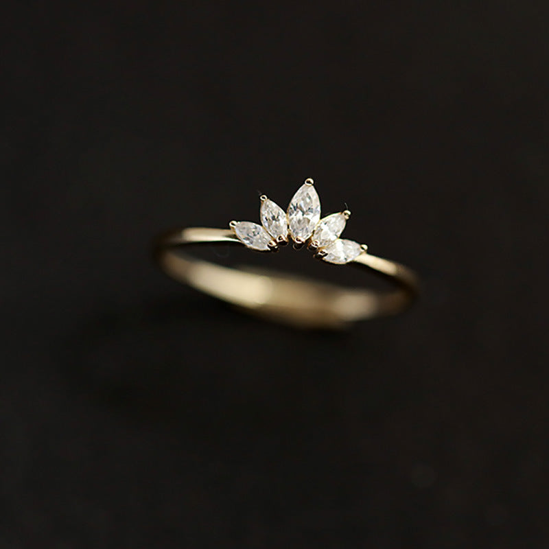 Women's Sier Korean Simple Opening Affordable Luxury Rings