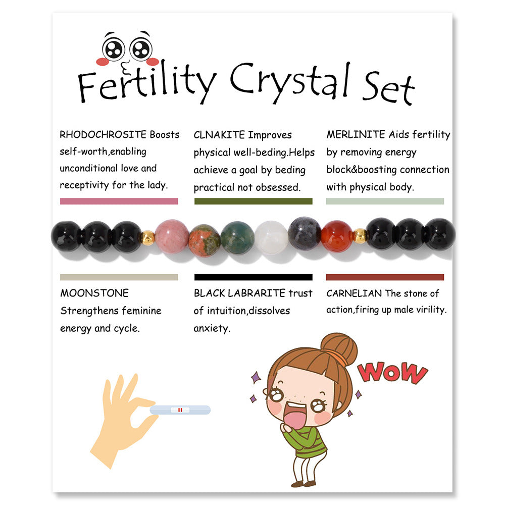 Natural Stone Colorful Beads Elastic String Bracelets