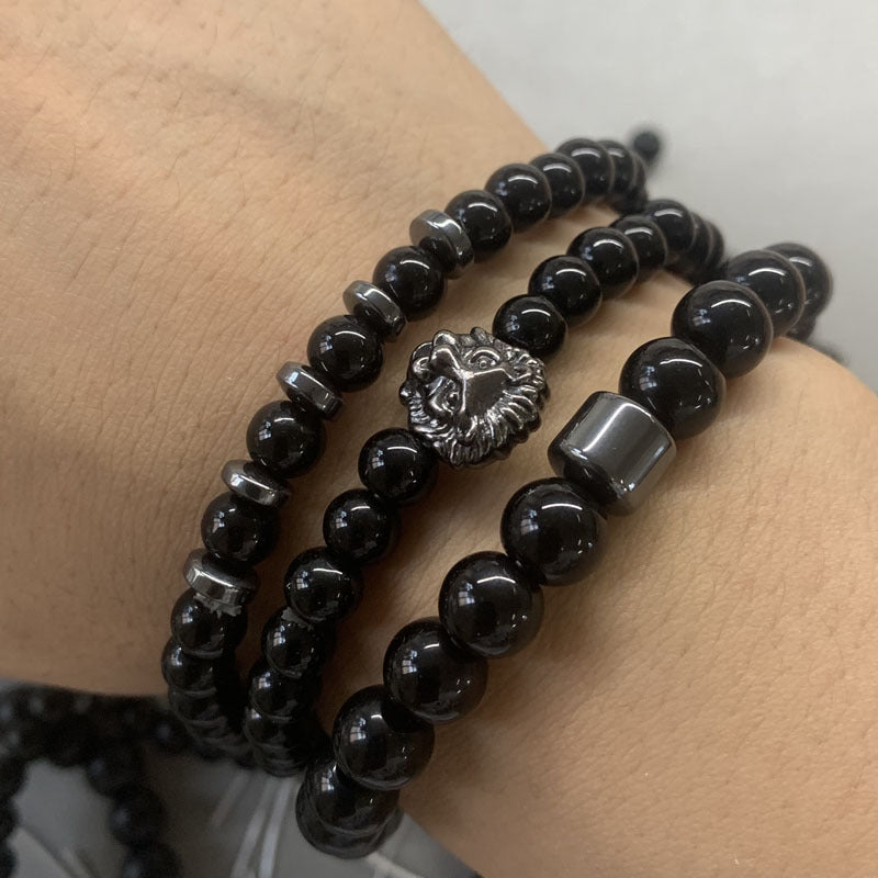 Men's Fashion Luxury Charm Hand Zircon Head Bracelets