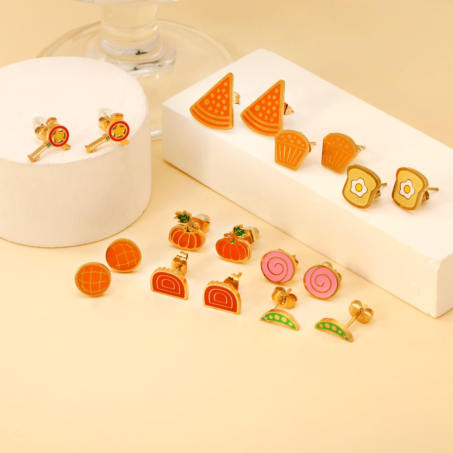 Children's Design Female Cute Sweet Cartoon Fruit Earrings