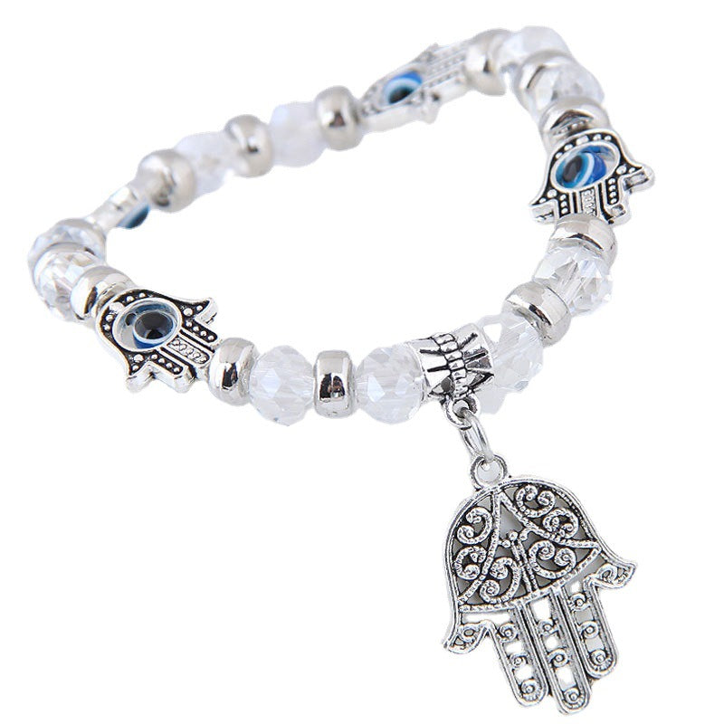 Fashion Eye Fatima Palm Crystal Ornament Bracelets