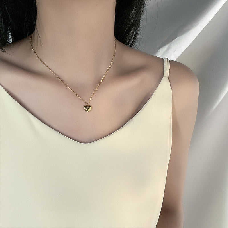 Chain Simple Temperament Entry Lux Peach Necklaces